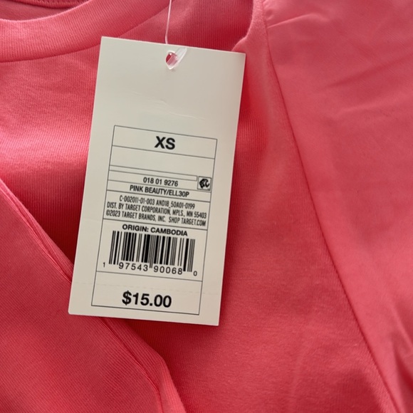 NWT Women's KTW Puff Elbow Sleeve T-Shirt - A New Day Pink XS - Picture 6 of 6